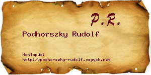 Podhorszky Rudolf névjegykártya