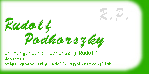 rudolf podhorszky business card